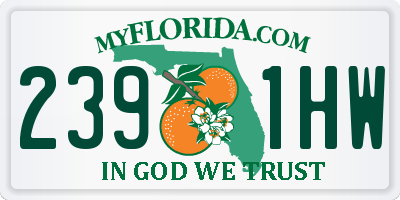 FL license plate 2391HW