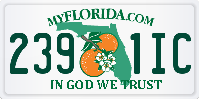FL license plate 2391IC