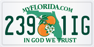 FL license plate 2391IG