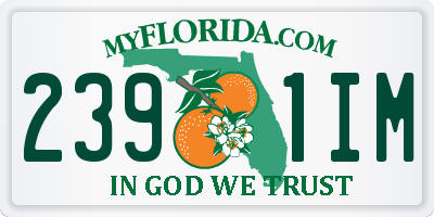 FL license plate 2391IM