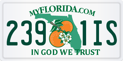 FL license plate 2391IS