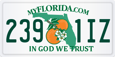 FL license plate 2391IZ