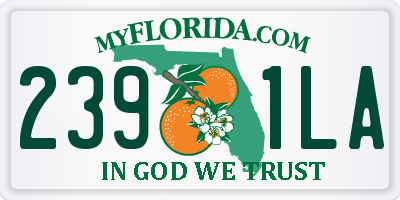 FL license plate 2391LA