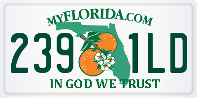 FL license plate 2391LD