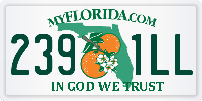 FL license plate 2391LL