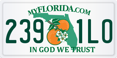 FL license plate 2391LO