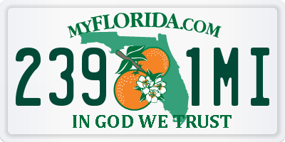 FL license plate 2391MI