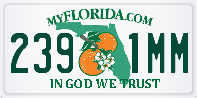 FL license plate 2391MM