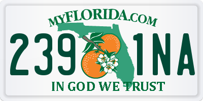 FL license plate 2391NA