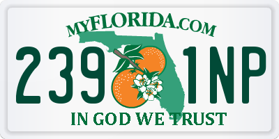 FL license plate 2391NP