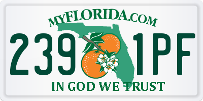 FL license plate 2391PF