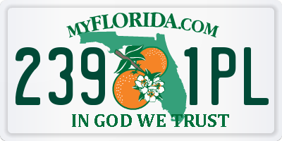 FL license plate 2391PL