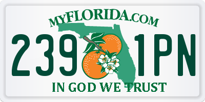 FL license plate 2391PN