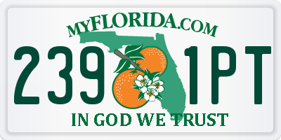 FL license plate 2391PT