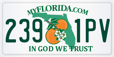 FL license plate 2391PV