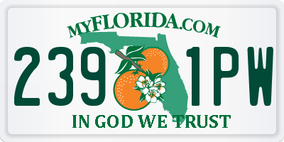 FL license plate 2391PW