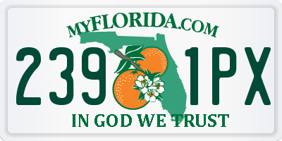 FL license plate 2391PX
