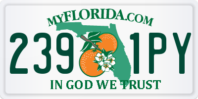 FL license plate 2391PY