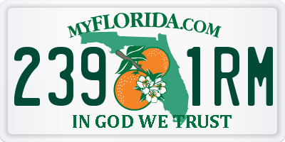 FL license plate 2391RM