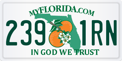 FL license plate 2391RN