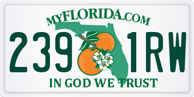 FL license plate 2391RW