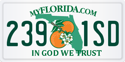 FL license plate 2391SD