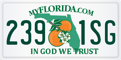 FL license plate 2391SG