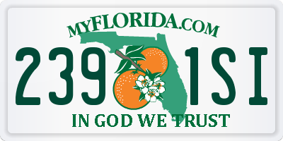 FL license plate 2391SI