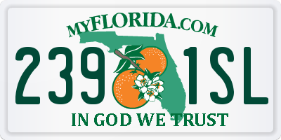 FL license plate 2391SL