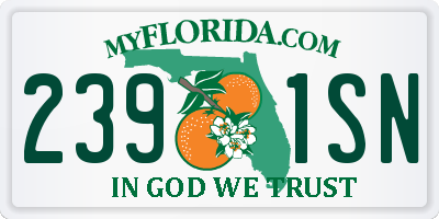 FL license plate 2391SN
