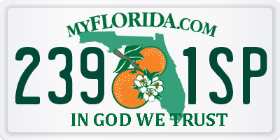 FL license plate 2391SP