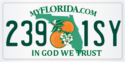 FL license plate 2391SY