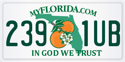FL license plate 2391UB