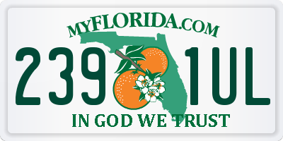 FL license plate 2391UL