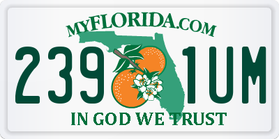 FL license plate 2391UM