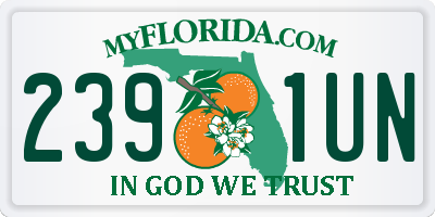 FL license plate 2391UN