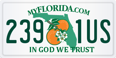 FL license plate 2391US