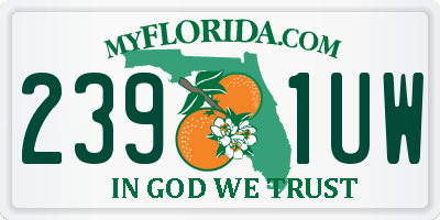 FL license plate 2391UW