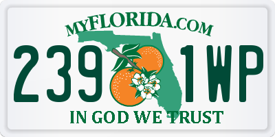 FL license plate 2391WP