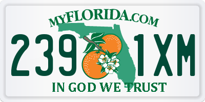 FL license plate 2391XM