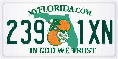 FL license plate 2391XN