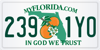 FL license plate 2391YO