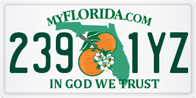 FL license plate 2391YZ