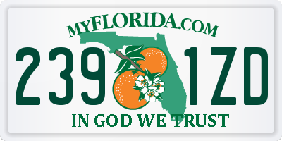 FL license plate 2391ZD