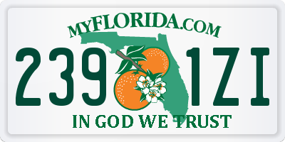 FL license plate 2391ZI