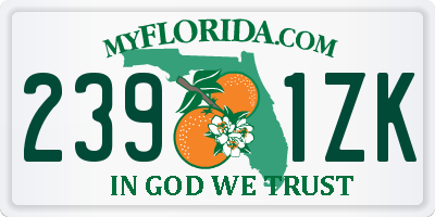 FL license plate 2391ZK