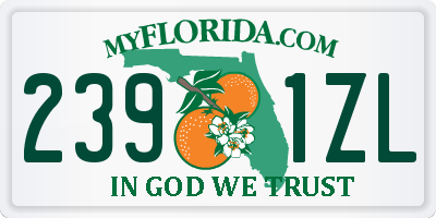 FL license plate 2391ZL