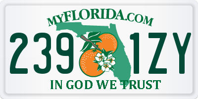 FL license plate 2391ZY