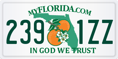 FL license plate 2391ZZ