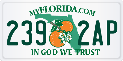 FL license plate 2392AP